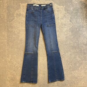 Pilcro And The Letterpress Jeans Womens 26 Blue High Rise Bootcut Denim Anthro